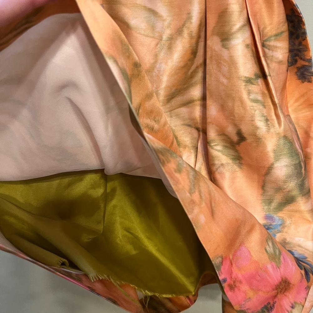 Anthropologie Gold Floral Prom Dress - Picture 10 of 10